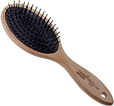 Fragrances, Perfumes, Cosmetics Massage Wood Hair Brush, 1606, oval - Lila Rossa Green Line