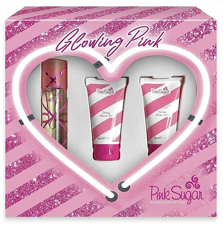 Pink Sugar - Set (edt/50ml + sh/gel/50ml + b/lot/50ml) — photo N1