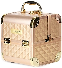 Fragrances, Perfumes, Cosmetics Cosmetic Case - Inglot Makeup Case KC-MB152M K107-2HG Gold Matte