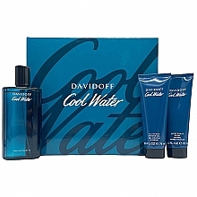 Fragrances, Perfumes, Cosmetics Davidoff Cool Water - Set (edt/125 ml + sh/gel/75 ml + ash/balm/75 ml)