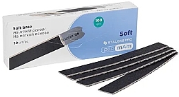 PapMam Straight Nail File Refills on Soft Base, 100 grit - Staleks Pro Expert 20 Soft Base — photo N1