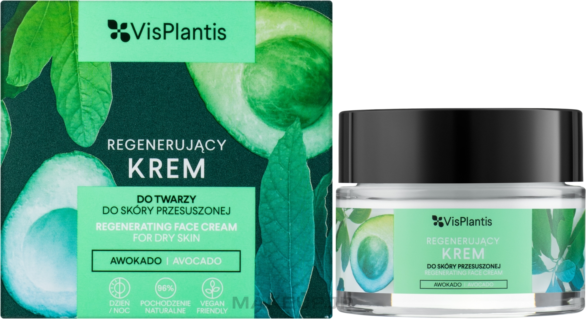 Regenerating Avocado Face Cream - Vis Plantis Regenerating With Avocado Face Cream — photo 50 ml