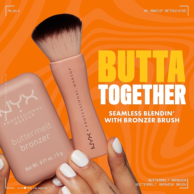 Bronzer Brush for Smooth Blending - Nyx Professional Make Up Buttermelt Bronzer Brush — photo N4