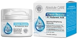 Fragrances, Perfumes, Cosmetics Moisturizing Face Cream - Absolute Care Clean Beauty 4X Hyaluronic Acid Hydrating & Brightening Moisturizer