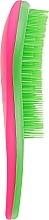Hair Brush "Detangler Rubberised", 63916, green with pink - Top Choice — photo N3