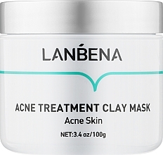 Anti-Acne Clay Face Mask - Lanbena Acne Treatment Clay Mask — photo N1