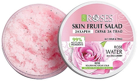 Rose Face and Body Scrub - Nature of Agiva Roses Skin Fruit Salad Rose Nourishing Sugar Scrub — photo N6