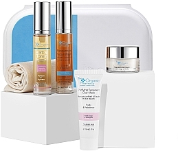 Face Set, 5 products - The Organic Pharmacy Clear Skincare Kit — photo N1