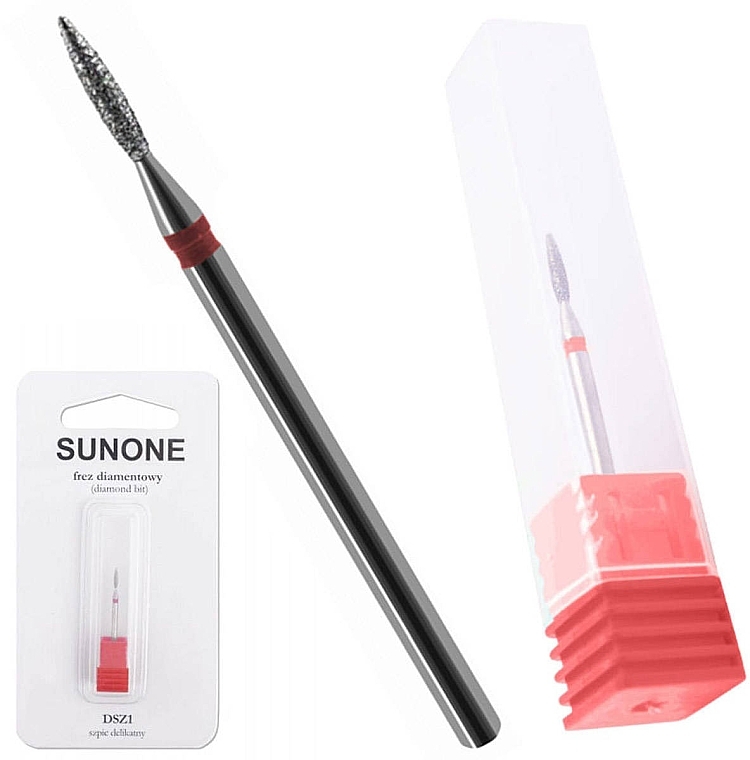 Nail Cutter Head DSZ1 'Flame', delicate red - Sunone Diamond Nail Drill — photo N9