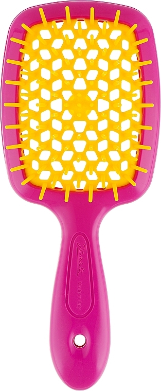 Hair Brush, pink and yellow - Janeke Small Superbrush — photo N1