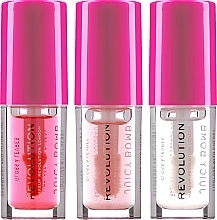 Set - Makeup Revolution Juicy Bomb Lip Gloss Mini Set (lipgloss/3x1.8ml) — photo N5