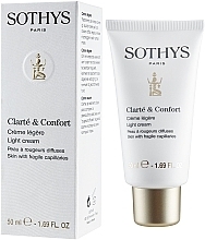 Fragrances, Perfumes, Cosmetics Light Face Cream for Sensitive Skin with Couperose - Sothys Clarte & Confort Light Cream for Fragile Capillaries