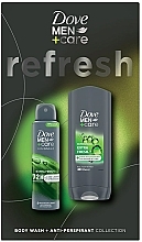 Fragrances, Perfumes, Cosmetics Set - Dove Men + Care Refresh Set (sh/gel/400ml + deo/150ml)	