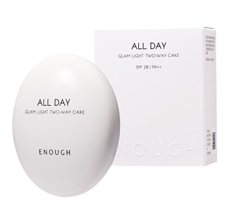 Face Powder - Enough All Day Glam Light Two-Way Cake SPF 28 PA++ (12 g) — photo N1