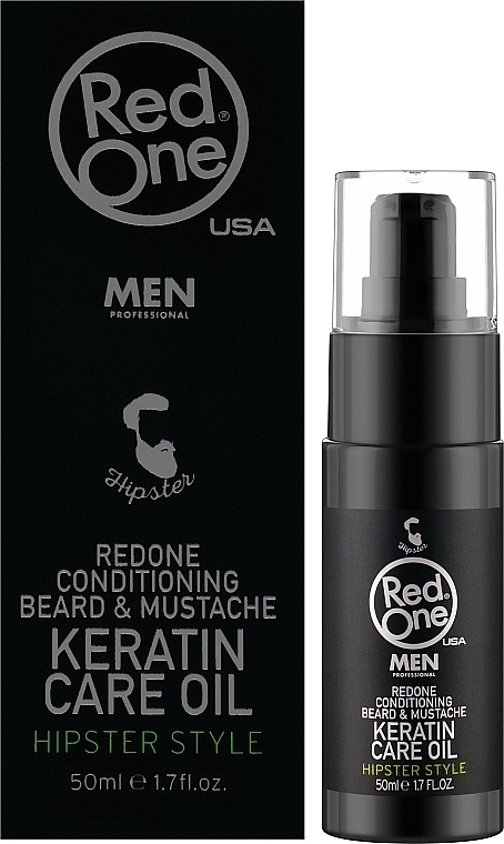 Keratin Beard & Moustache Oil Conditioner - Red One Conditioning Beard & Mustache Keratin Care Oil — photo N8