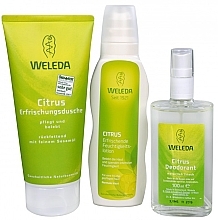 Fragrances, Perfumes, Cosmetics Set - Weleda Exclusive Citrus Set (sh/gel/75ml + b/milk/200ml + deo/100ml)