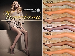 Tights "Dimension 3D", 15 Den, cognac - Veneziana — photo N12