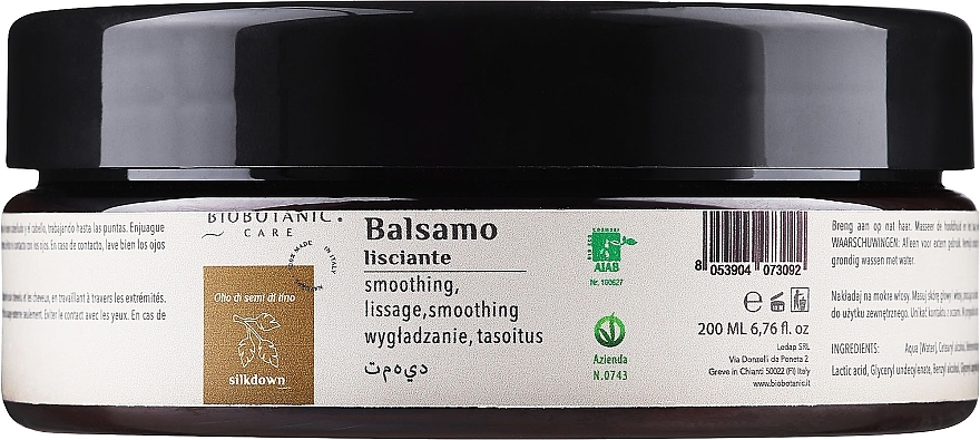 Linseed Oil Hair Balm - BioBotanic Silk Down Smoothing Balm — photo N1