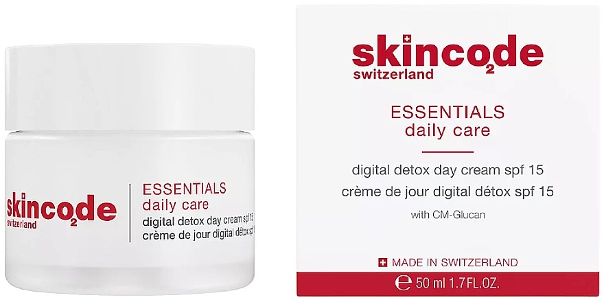 デイ クリーム - Skincode Essentials Digital Detox Day Cream SPF15 — photo N1