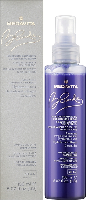 Cold Blonde Serum - Medavita Blondie Ice Blonde Enhancing Conditioning Serum — photo N2