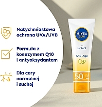 Sun Face Cream SPF50 - NIVEA Sun UV Face Q10 Anti-Age & Anti-Pigments — photo N4