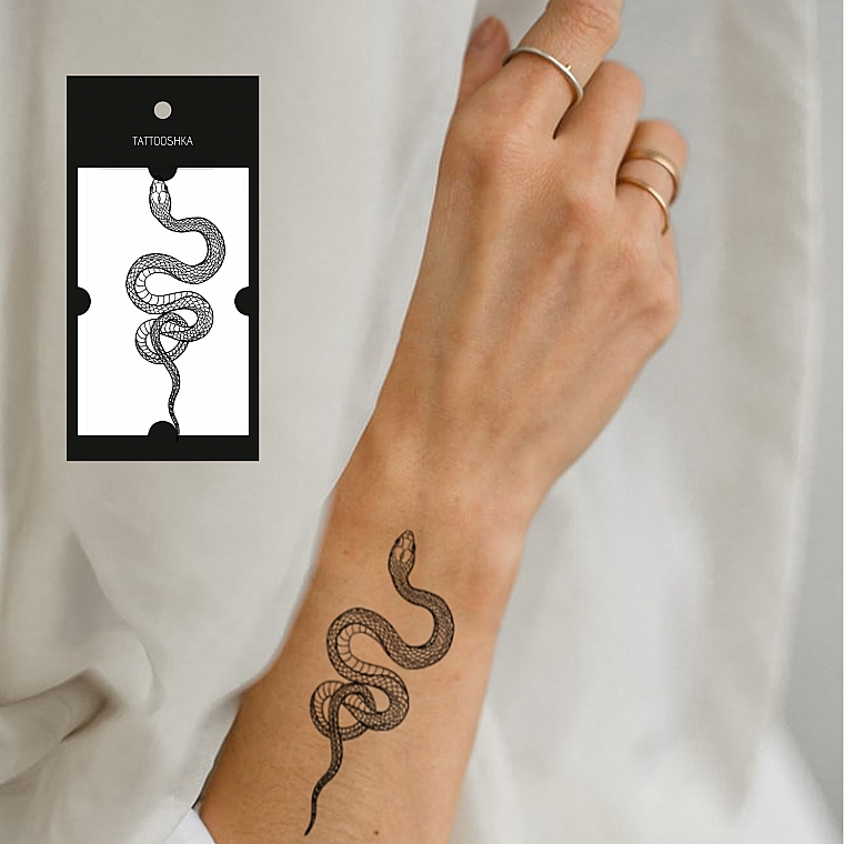 Temporary Tattoo "Snake 10 cm" - Tattooshka — photo N34