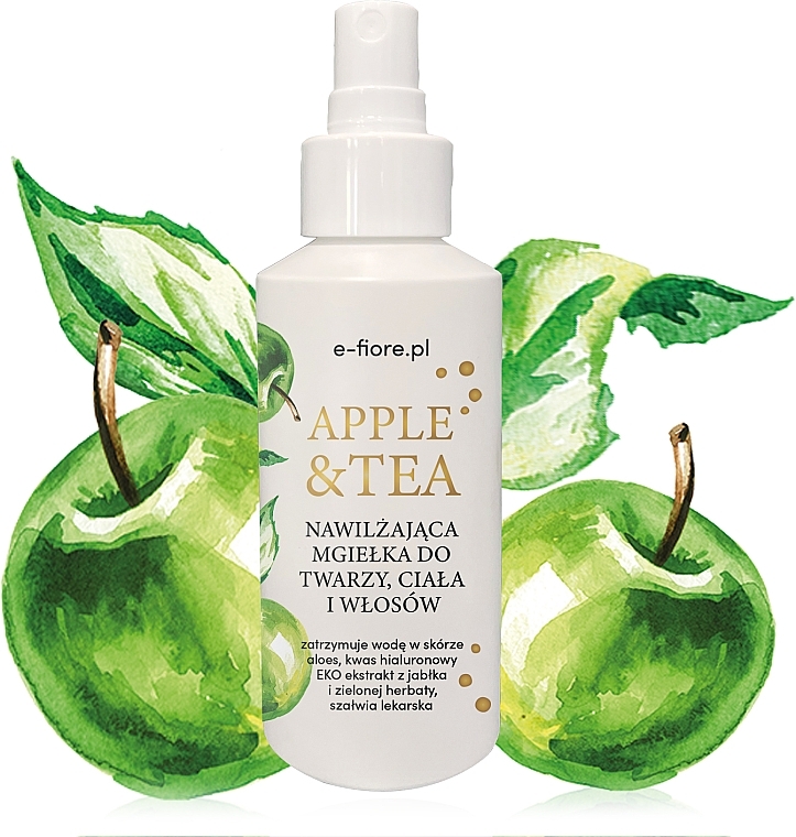 Moisturizing Face, Body & Hair Spray - E-Fiore Apple & Tea — photo N1