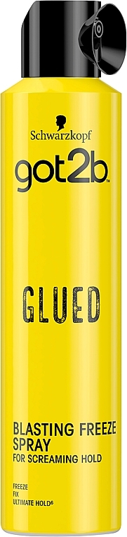 Screaming Hold Hair Spray "Steel Grip" - Schwarzkopf Got2b Glued Blasting Freeze — photo N1