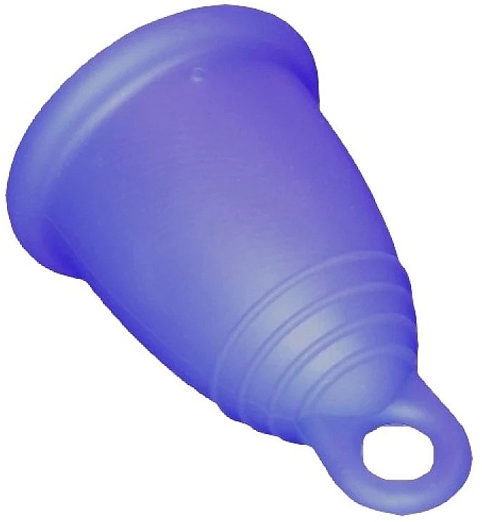 Menstrual Cup with Loop, size L, dark purple - MeLuna Sport Menstrual Cup Ring — photo N1