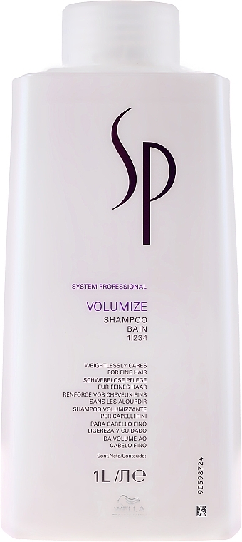 Strengthening Thin Hair Shampoo - Wella Professionals Wella SP Volumize Shampoo — photo N3