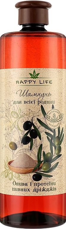 Olive & Brewer's Yeast Proteins Shampoo - Happy Life — photo N1