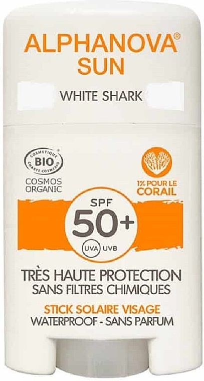 Sunscreen Stick - Alphanova Sun White Shark SPF50+ — photo N1