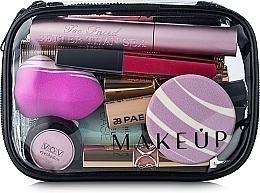 Fragrances, Perfumes, Cosmetics Clear Makeup Bag "Visible Bag" 15x10x5cm (without filling) - MAKEUP