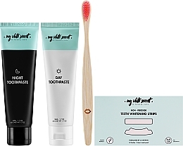 Oral Care Set - My White Secret Smile Beauty Care (strips + toothbrush + toothpaste/2x65ml) — photo N2