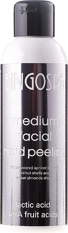 Facial Mud Mild Peeling with Lactic & Fruit Acids - BingoSpa Medium Facial Mud Peeling — photo N1