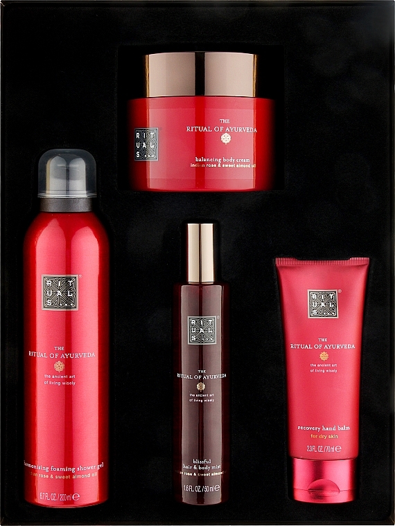 Set - Rituals The Ritual Of Ayurveda (sh/gel/200ml + h/cr/70ml + mist/50ml + b/cr/200ml) — photo N3