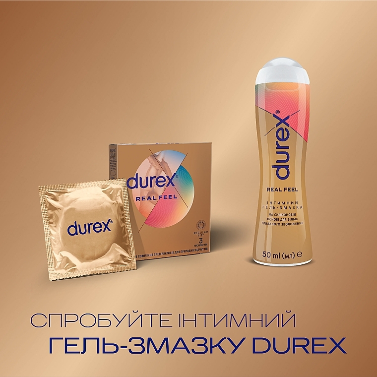 Real Feel Condoms, 3 pcs - Durex Real Feel — photo N5