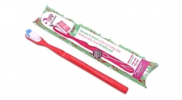 Bioplasty Toothbrush with Replaceable Head, medium, red - Lamazuna Toothbrush — photo N1