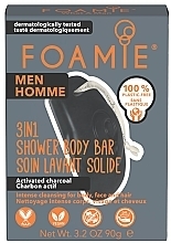 3-in-1 Men Shower Soap - Foamie 3in1 Shower Body Bar For Men What A Man — photo N9