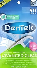 Dental Floss with Holder "Triple Clean", 90 pcs - DenTek Triple Clean — photo N3