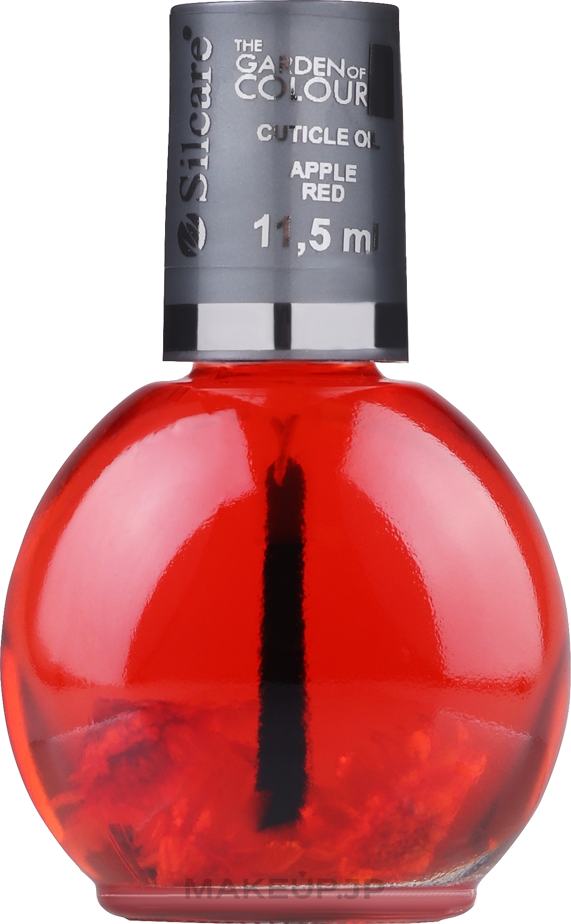Nail & Cuticle Oil with Flowers - Silcare Cuticle Oil Apple Red — photo 11.5 ml