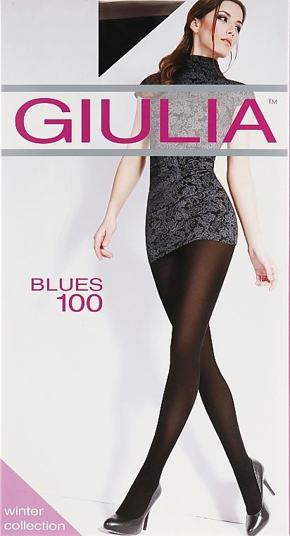 Tights "Blues 3D" 100 Den, caffe - Giulia — photo N2