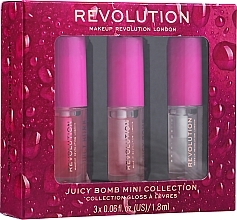 Fragrances, Perfumes, Cosmetics Set - Makeup Revolution Juicy Bomb Lip Gloss Mini Set (lipgloss/3x1.8ml)