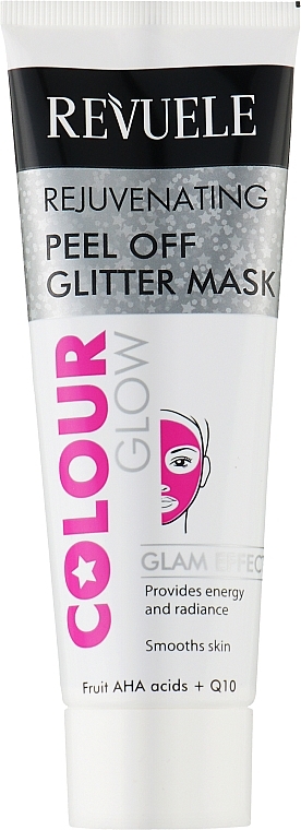 Pink Rejuvenating Peel-Off Mask - Revuele Color Glow Glitter Mask Pell-Off Rejuvenating — photo N1