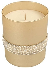 Fragrances, Perfumes, Cosmetics Decorative Candle "Crystal", 8x9.5 cm, creamy - Artman