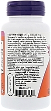 Natural Resveratrol, antioxidant 50mg - Now Foods Natural Resveratrol — photo N3