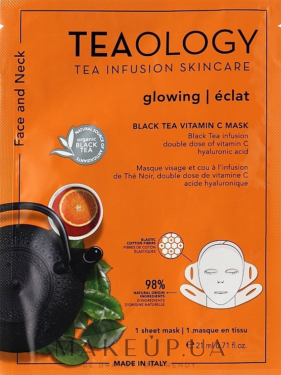 Face & Neck Vitamin Mask - Teaology Black Tea Vitamin C Mask — photo N1