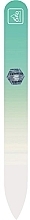 Glass Nail File, 9 cm, pastel green - Erbe Solingen Soft-Touch — photo N2