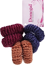 Fragrances, Perfumes, Cosmetics Elastic Hair Bands, FA-5828, 6 pcs, dark blue, brown, burgundy - Donegal