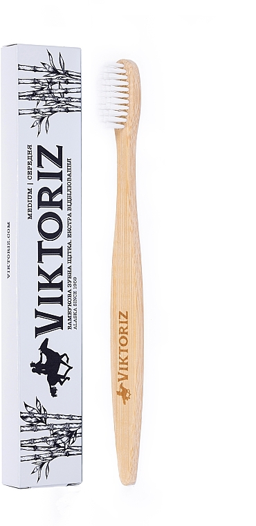 Bamboo Toothbrush "Extra Whitening" - Viktoriz Alaska — photo N4